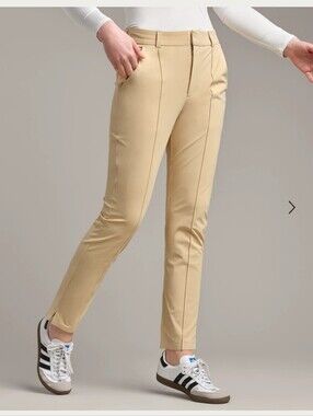 NWT Rhone Women's Birdie Slim Ankle TrouserTrousers Modern Sz 2 $128 Pebble Tan